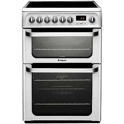 Hotpoint HUE62PS Electric Cooker, White Hotpoint HUE62PS Electric Cooker, White